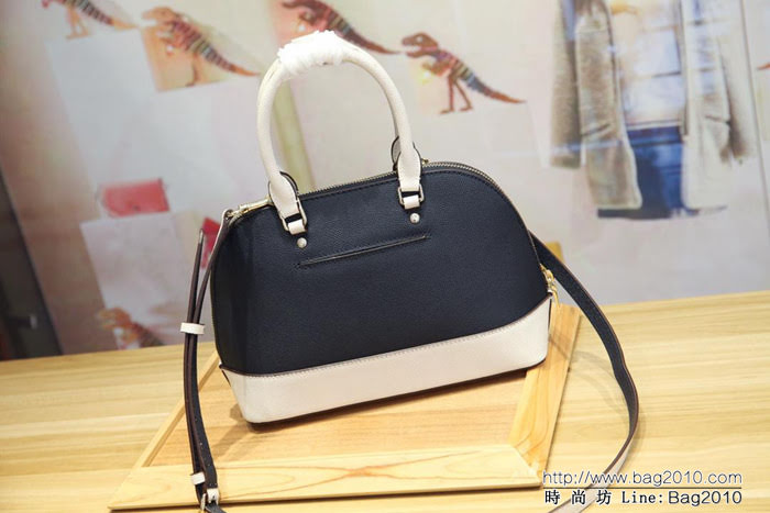 COACH蔻馳 海外代購品質 2018最新顏色 coach24589 全真皮小號貝殼包  Chz1373